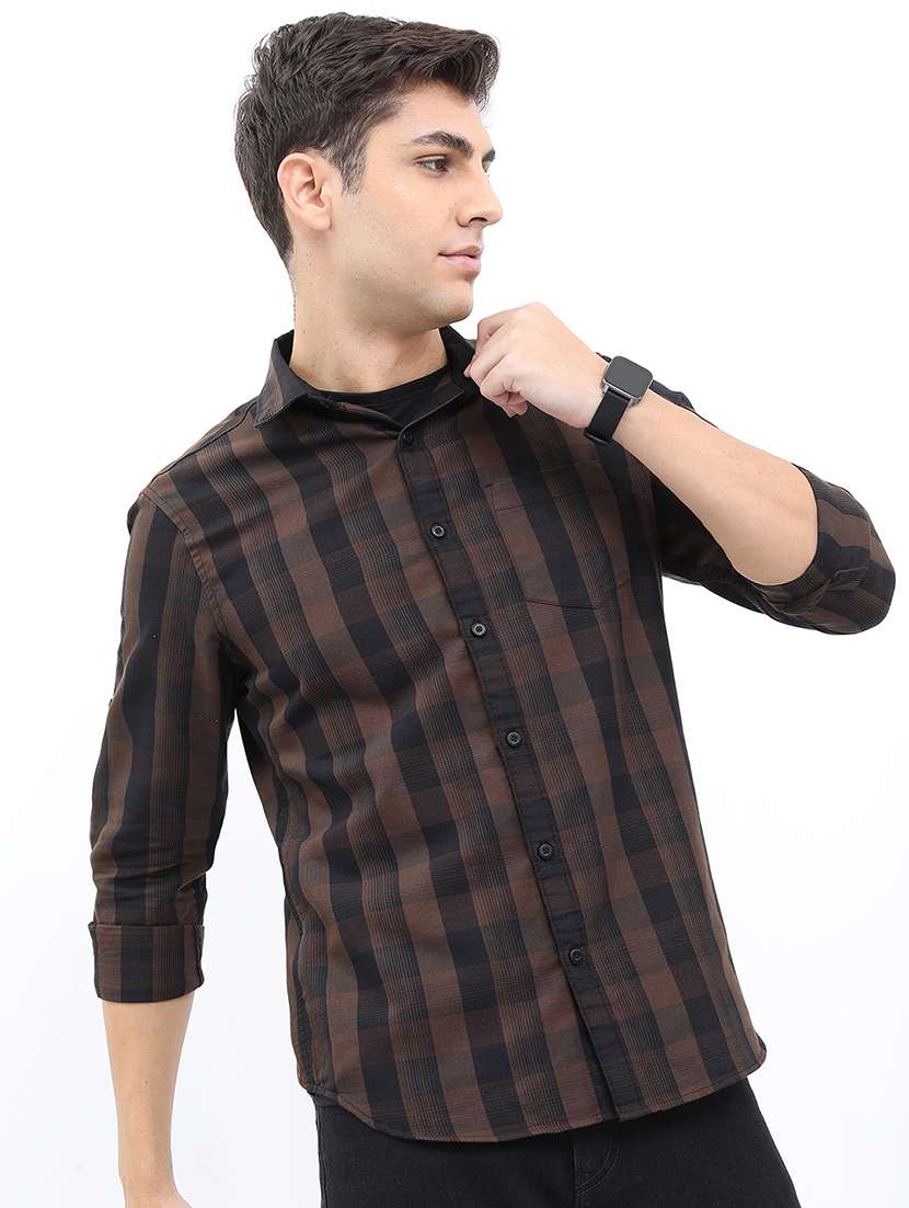 men checkered long sleeve regular fit casual shirt - 22462623 -  Standard Image - 2