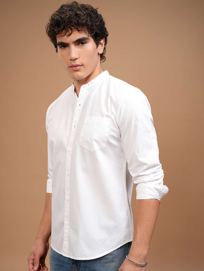 men solid long sleeve regular fit casual shirt - 22462625 -  Standard Image - 2