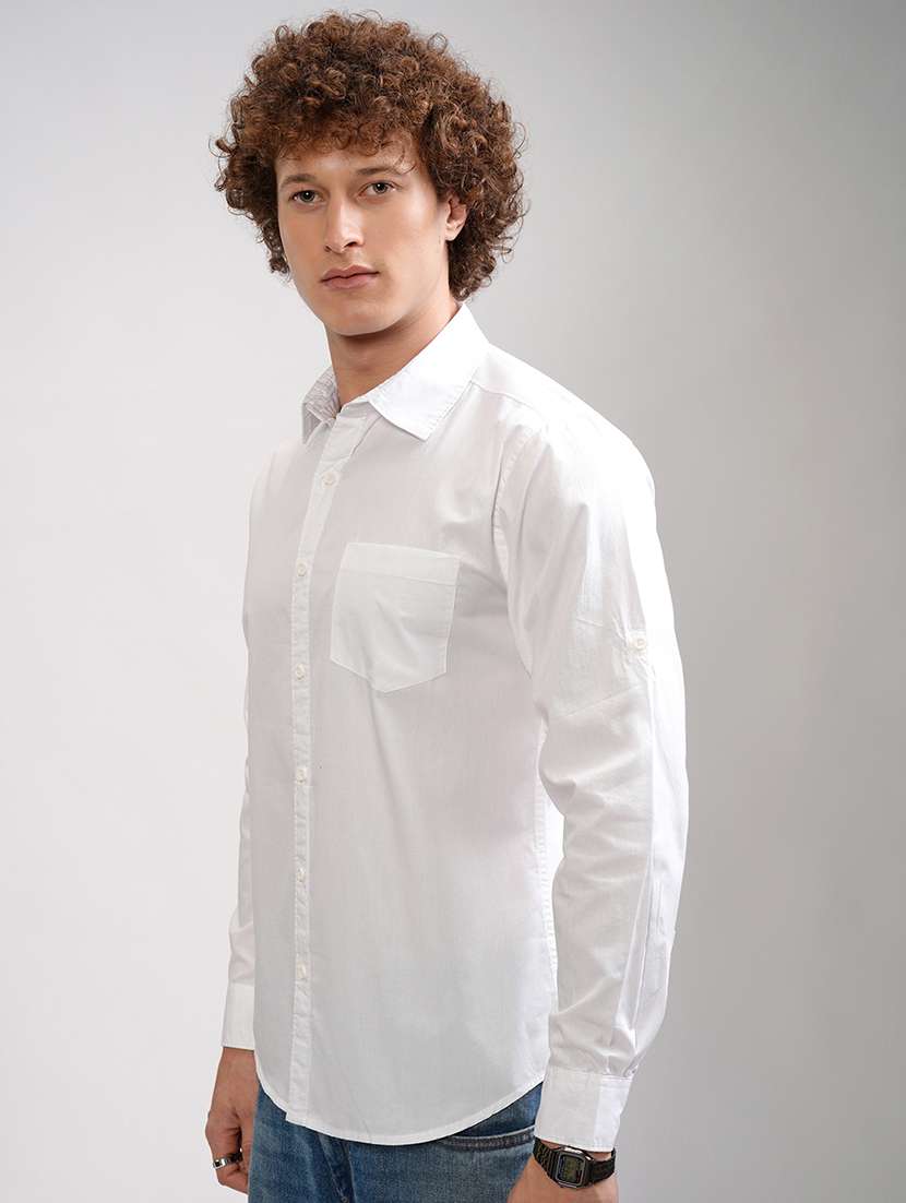 men solid long sleeve regular fit casual shirt - 22462626 -  Standard Image - 2