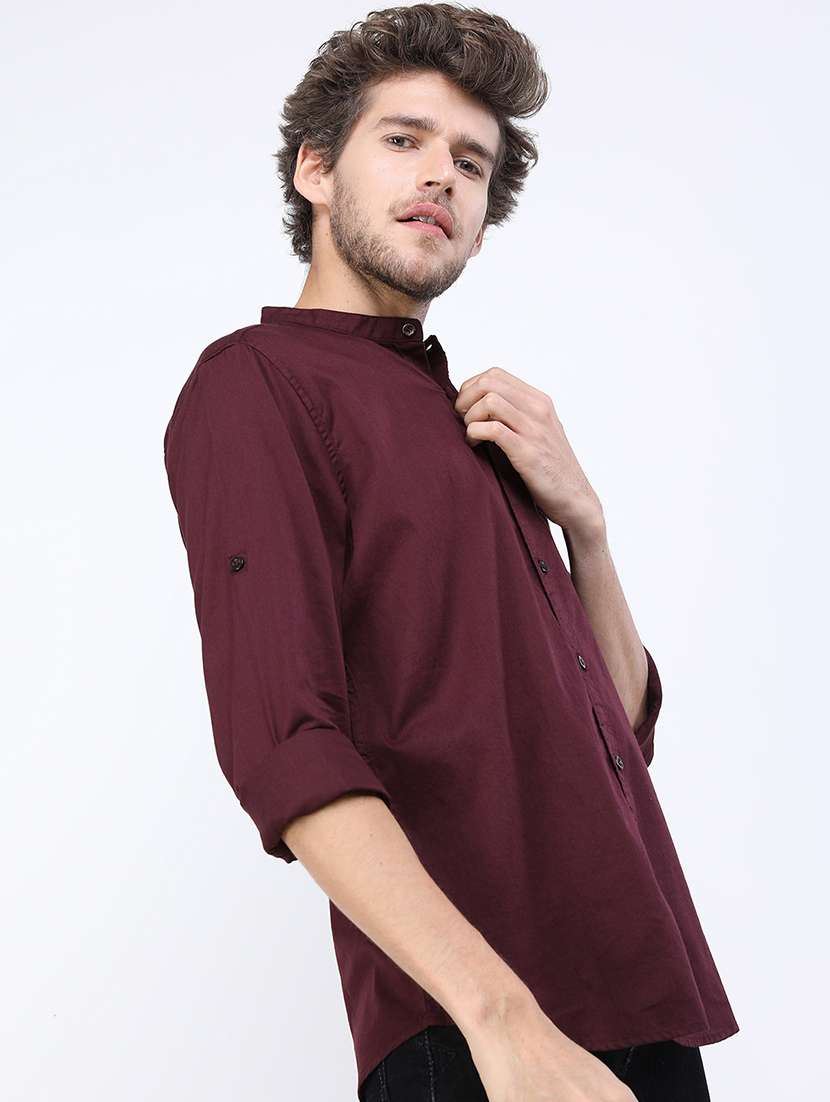 men solid long sleeve regular fit casual shirt - 22462628 -  Standard Image - 2