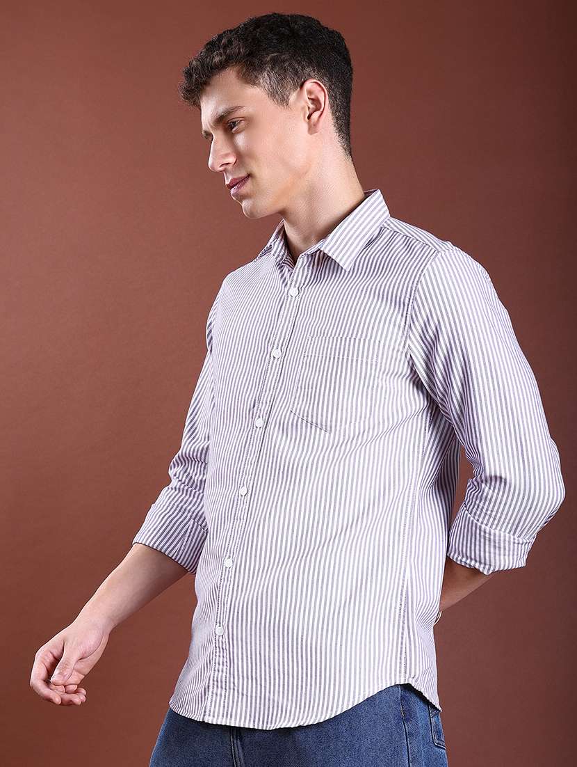men striped long sleeve regular fit casual shirt - 22462639 -  Standard Image - 2