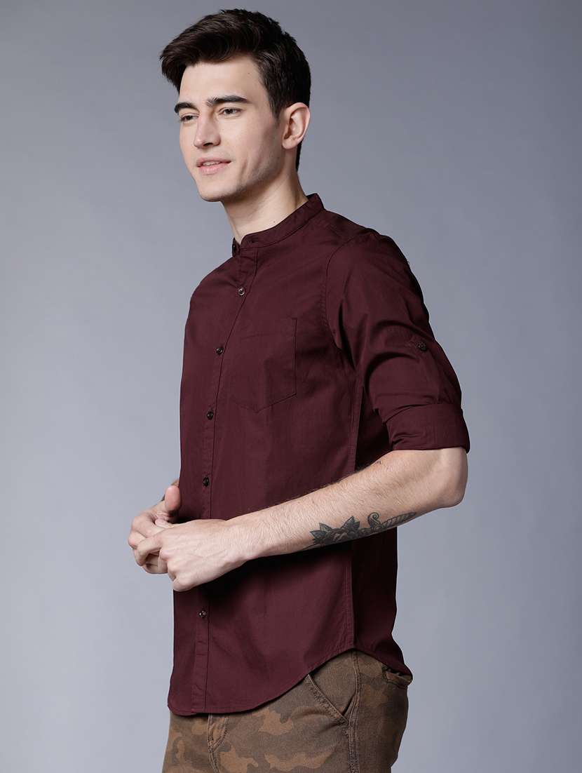 men solid long sleeve regular fit casual shirt - 22462643 -  Standard Image - 2