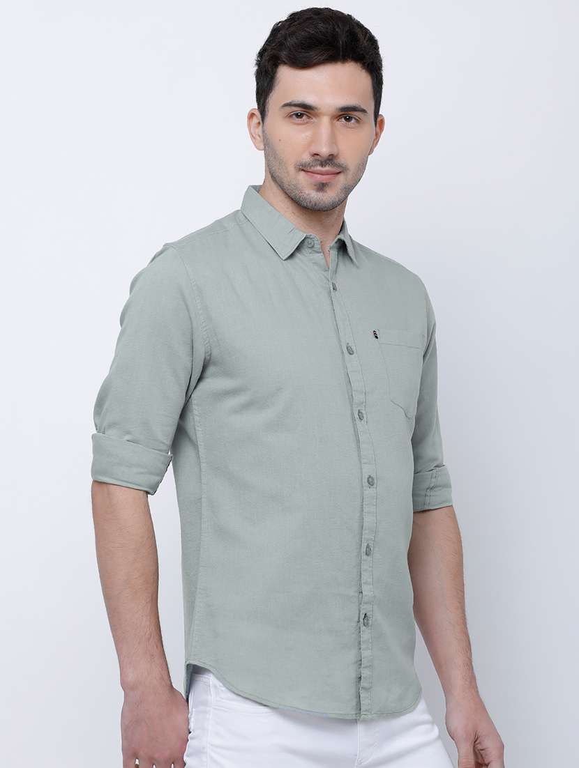 men solid long sleeve regular fit casual shirt - 22462650 -  Standard Image - 2
