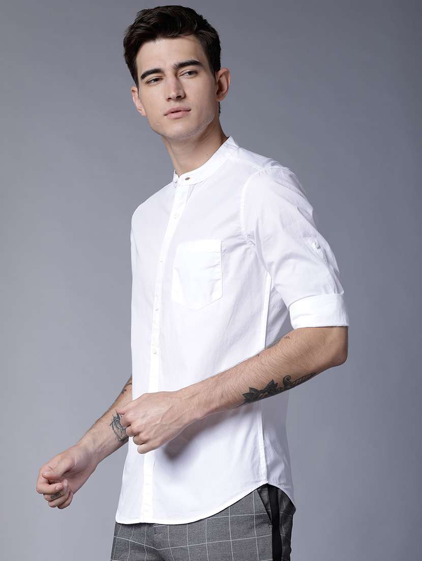 men solid long sleeve regular fit casual shirt - 22462652 -  Standard Image - 2