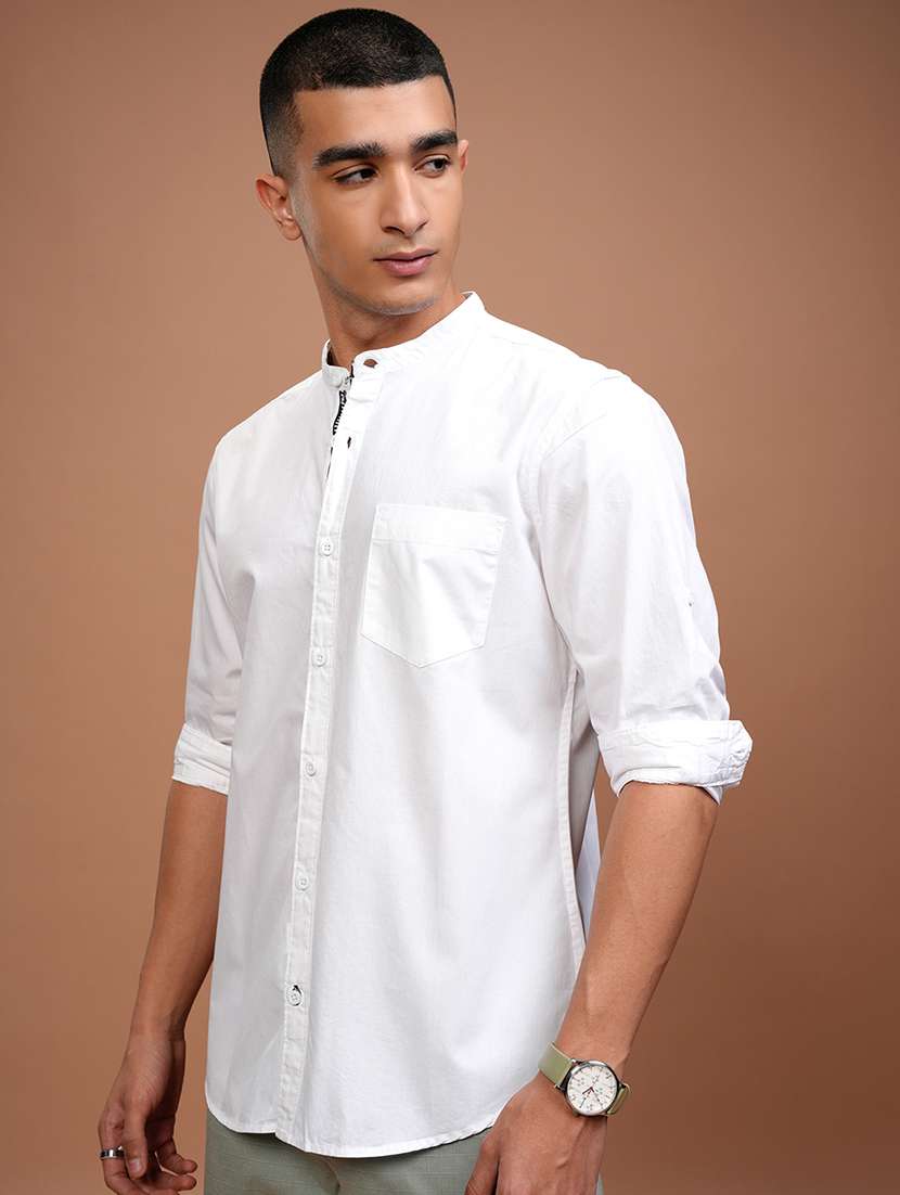 men solid long sleeve regular fit casual shirt - 22462654 -  Standard Image - 2