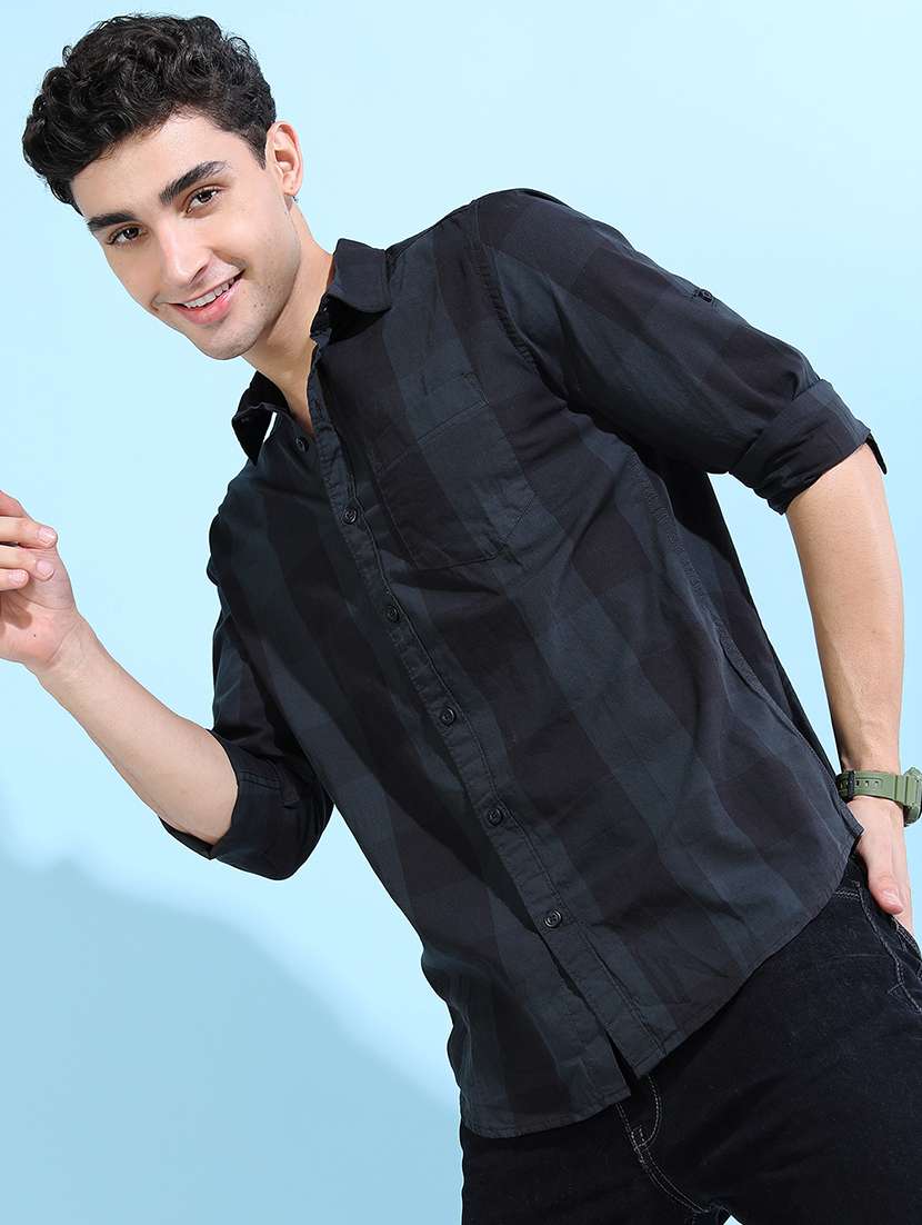 men checkered long sleeve regular fit casual shirt - 22462656 -  Standard Image - 2