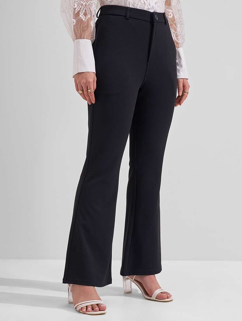 black polyester trousers - 22462663 -  Standard Image - 2
