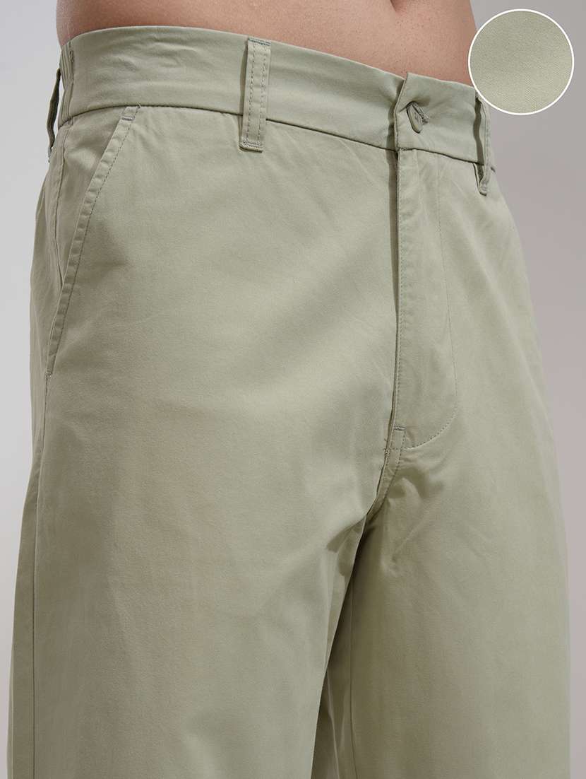 men brown cotton pleated casual trouser - 22462702 -  Standard Image - 2