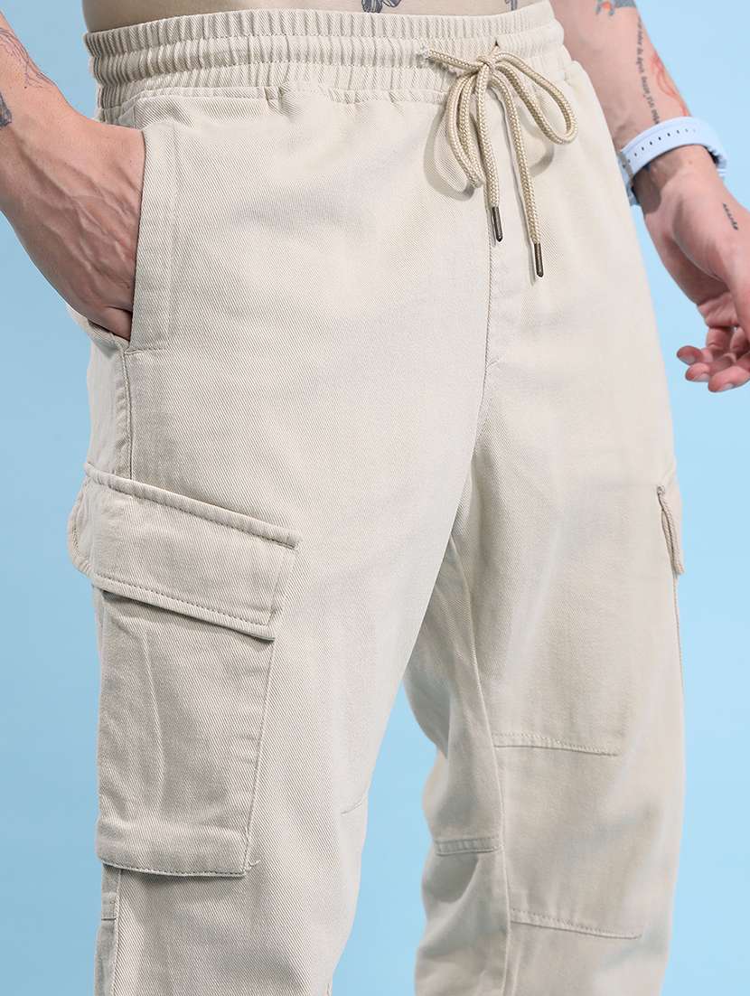 men polyester pleated casual trouser - 22462771 -  Standard Image - 2