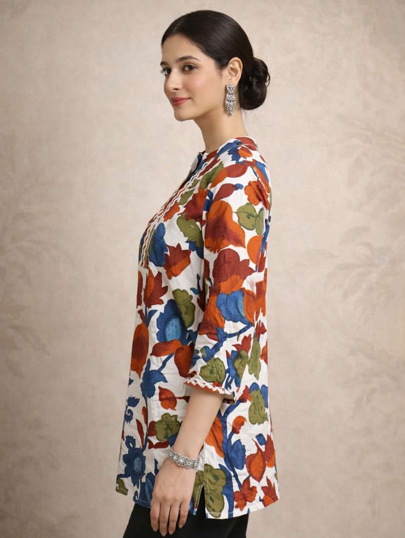 women multi colored cotton regular top - 22463262 -  Standard Image - 2