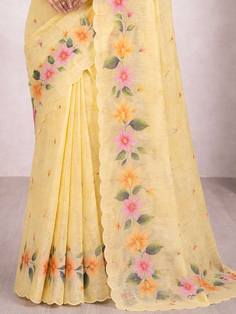 women floral printed saree with blouse - 22463447 -  Standard Image - 2