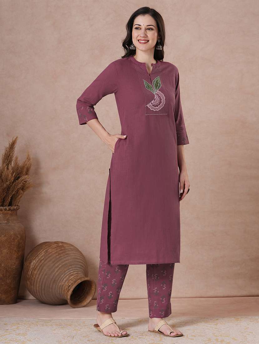 women pink kurta dupatta set - 22463504 -  Standard Image - 2