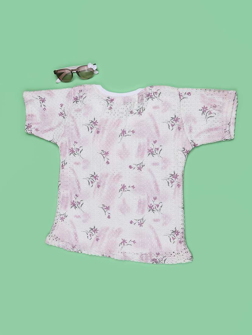 Girls Printed Short Sleeves Regular Fit Tee - 22463673 -  Standard Image - 2