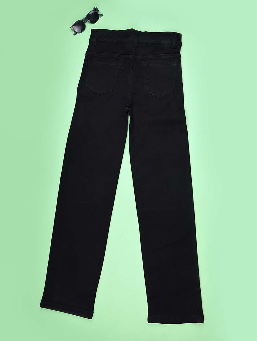 girls solid mid rise straight fit jeans - 22463809 -  Standard Image - 2