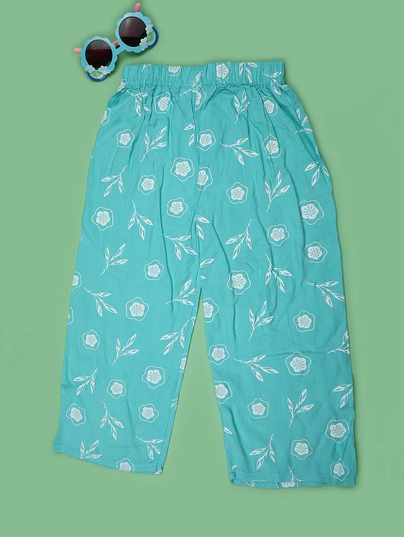 girls printed mid rise casual trouser - 22464067 -  Standard Image - 2