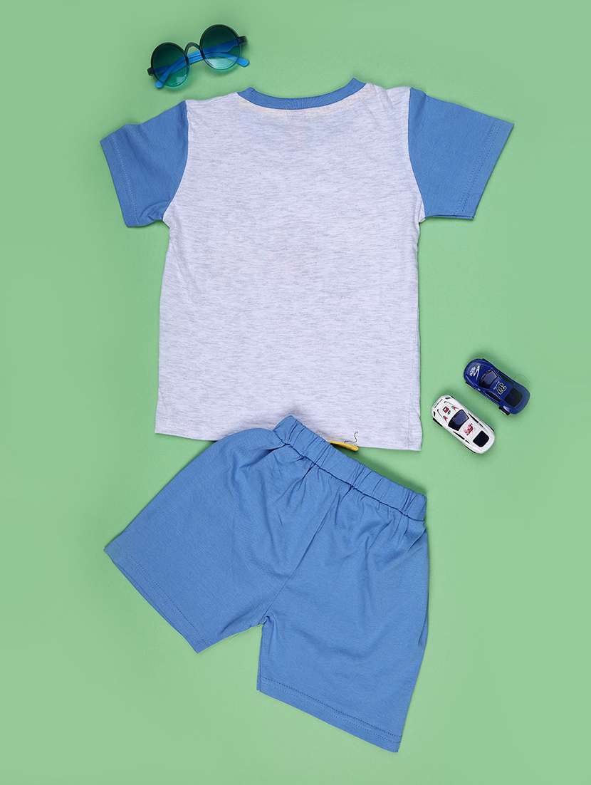 kids printed round neck t-shirt and shorts set - 22464150 -  Standard Image - 2