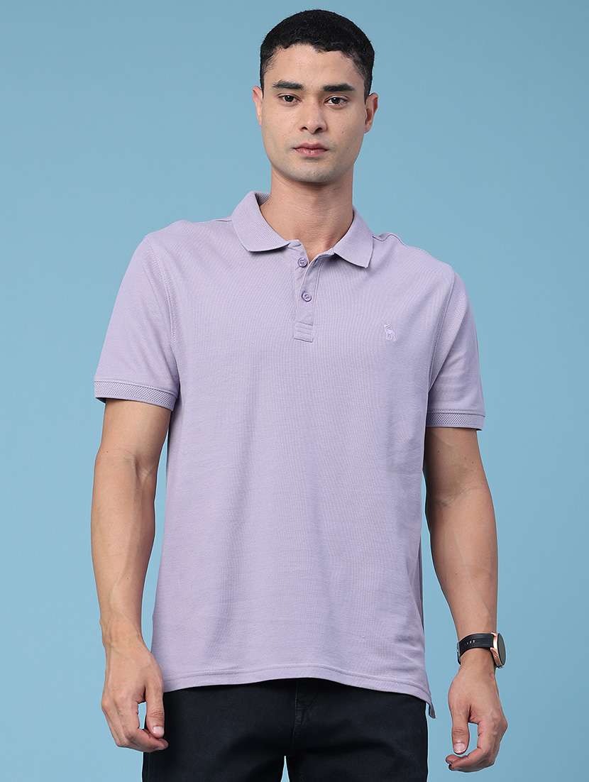 men solid short sleeve regular fit polo t-shirt - 22464501 -  Standard Image - 2