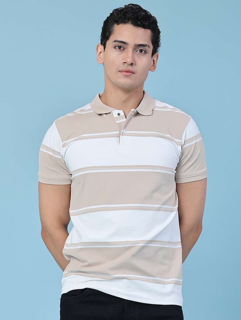 men color block short sleeve slim fit polo t-shirt - 22464555 -  Standard Image - 2