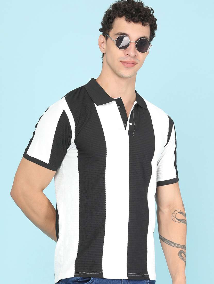 men printed short sleeves polo t-shirt