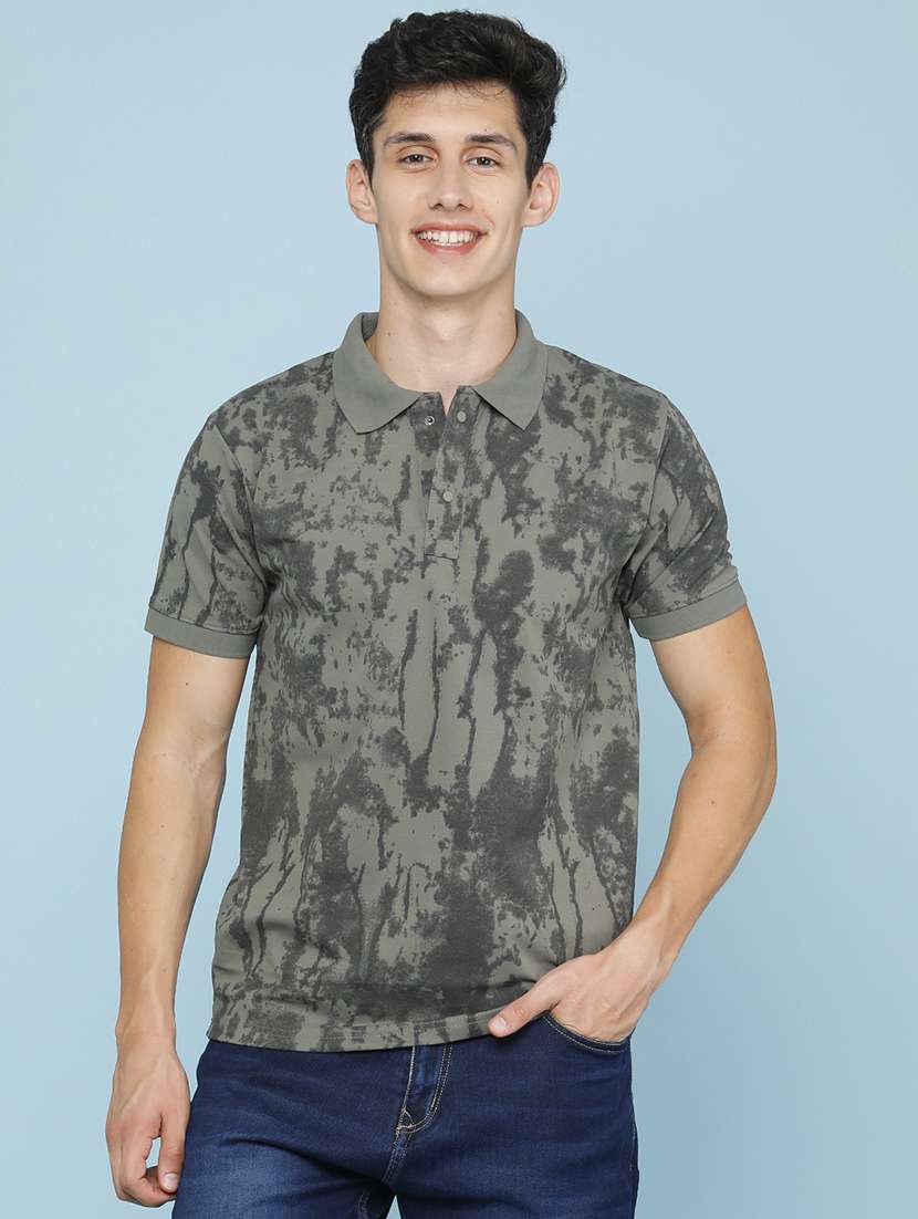 men printed short sleeve regular fit polo t-shirt - 22464596 -  Standard Image - 2