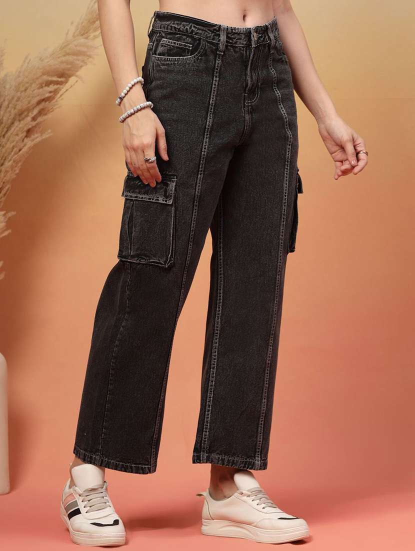 women grey denim jeans - 22464775 -  Standard Image - 2