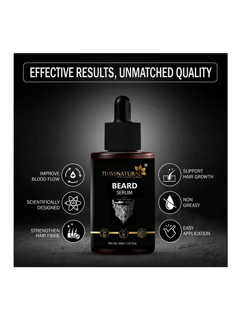 7daysnatural beard serum 30ml – 100% natural beard growth & softening serum - 22464777 -  Standard Image - 2
