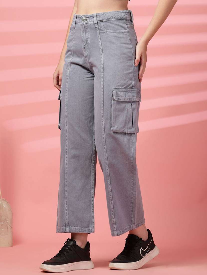 women grey denim cargo - 22464782 -  Standard Image - 2