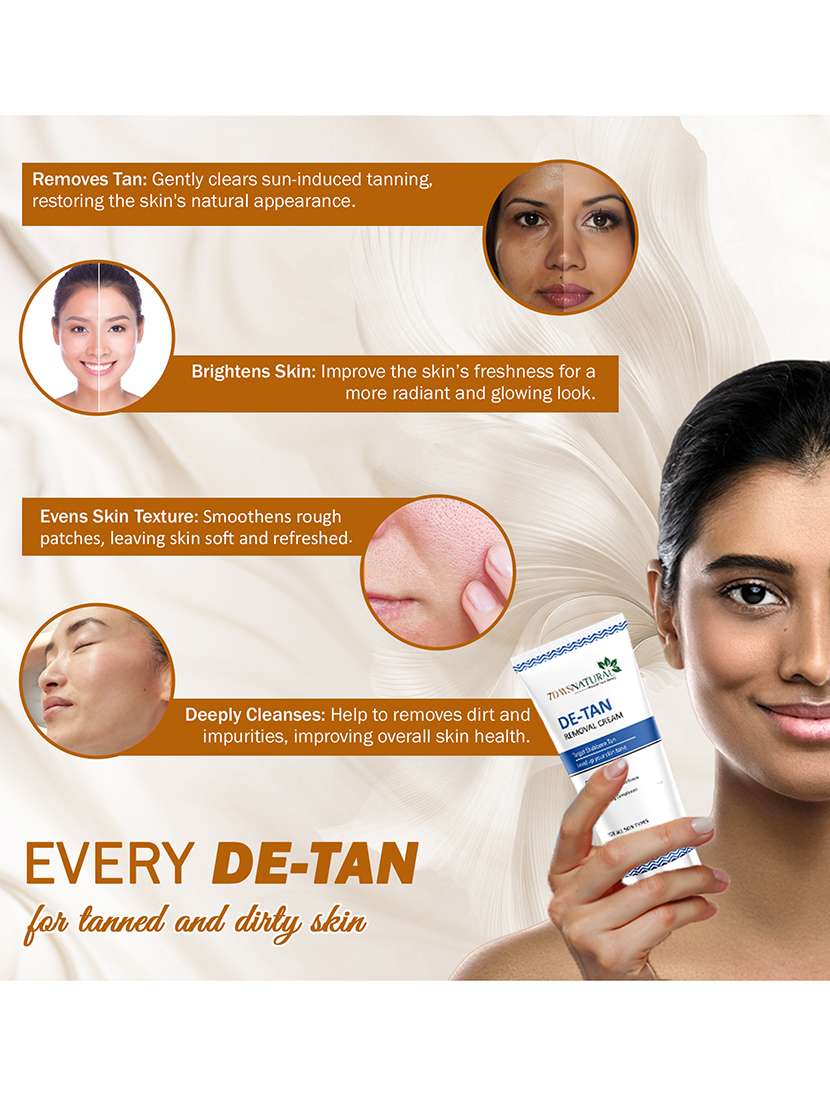 7daysnatural de tan removal cream with kojic acid and clove oil 100g - 22464794 -  Standard Image - 2