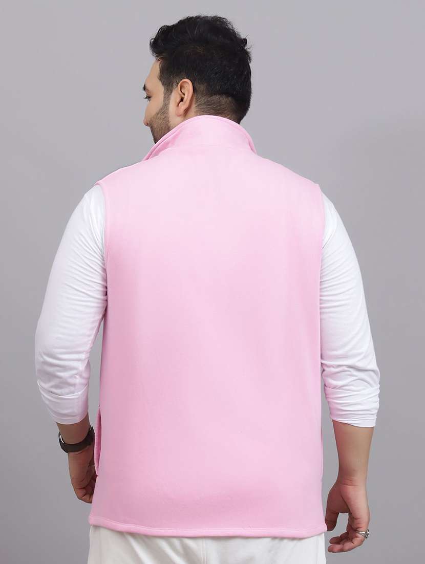 Men Pink Cotton Blend Casual Jacket - 22464884 -  Standard Image - 2
