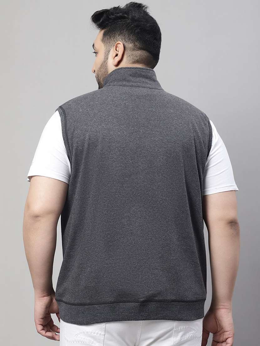 men grey cotton casual jacket - 22464901 -  Standard Image - 2