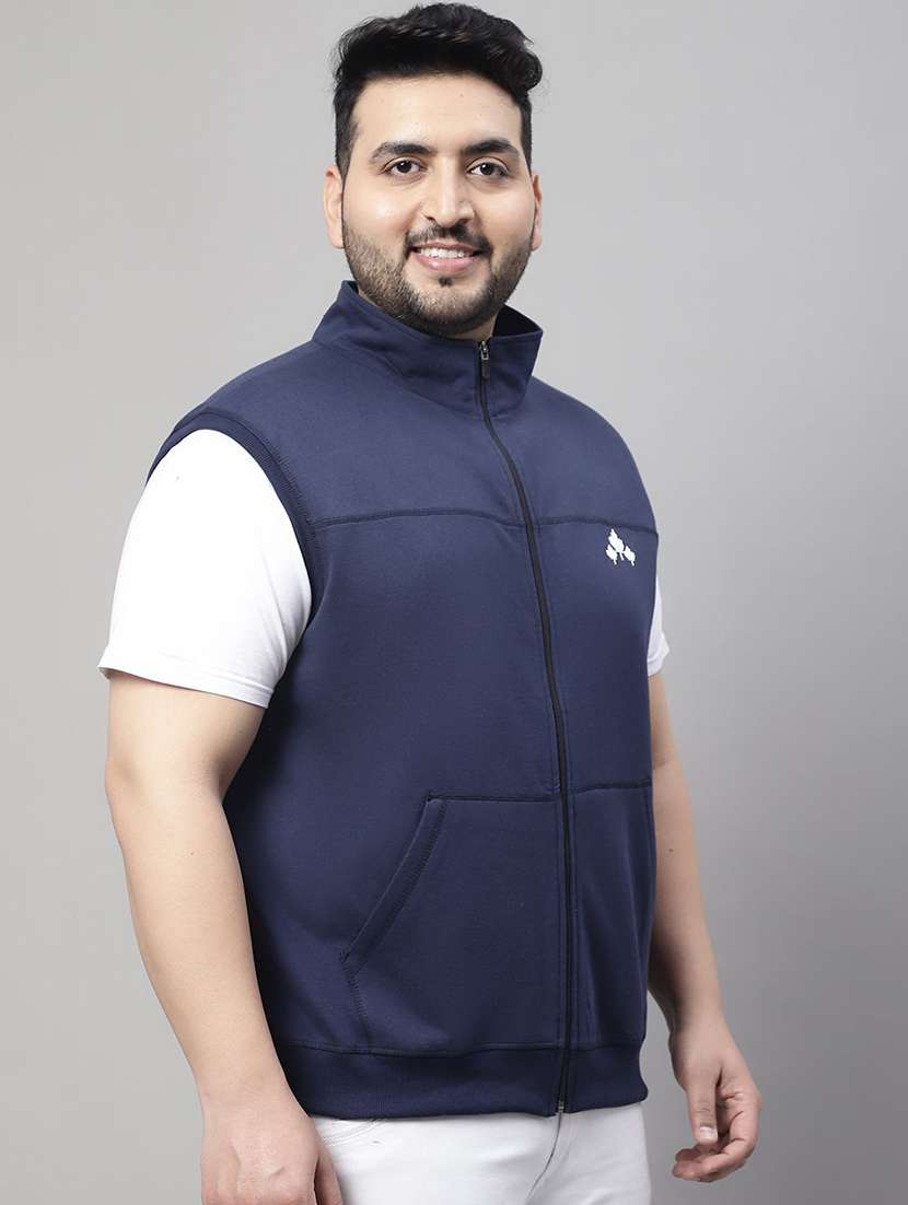 men  blue cotton casual jacket - 22464909 -  Standard Image - 2