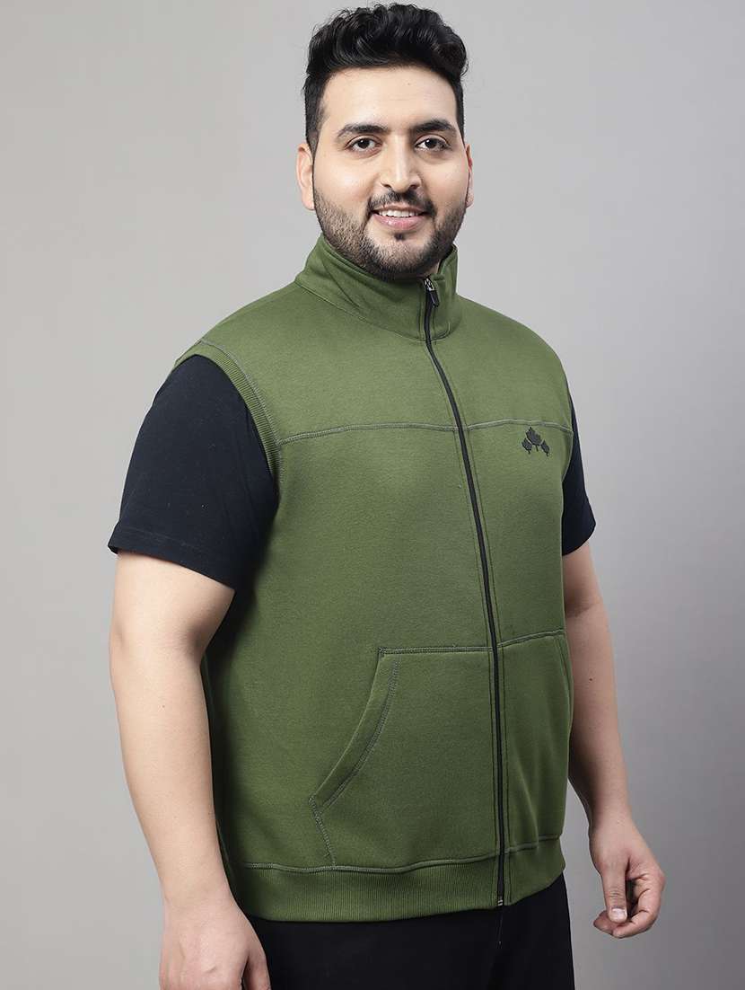 men olive cotton casual jacket - 22464925 -  Standard Image - 2