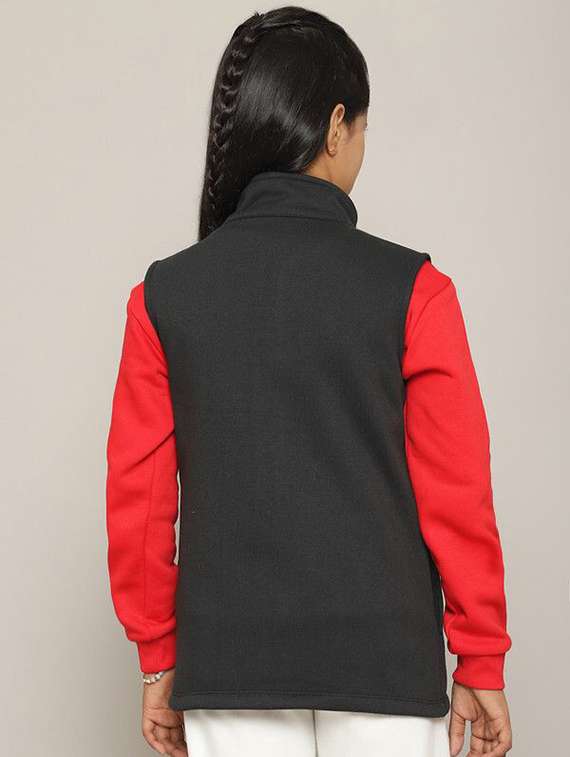 girls black cotton regular jackets & coat - 22464934 -  Standard Image - 2