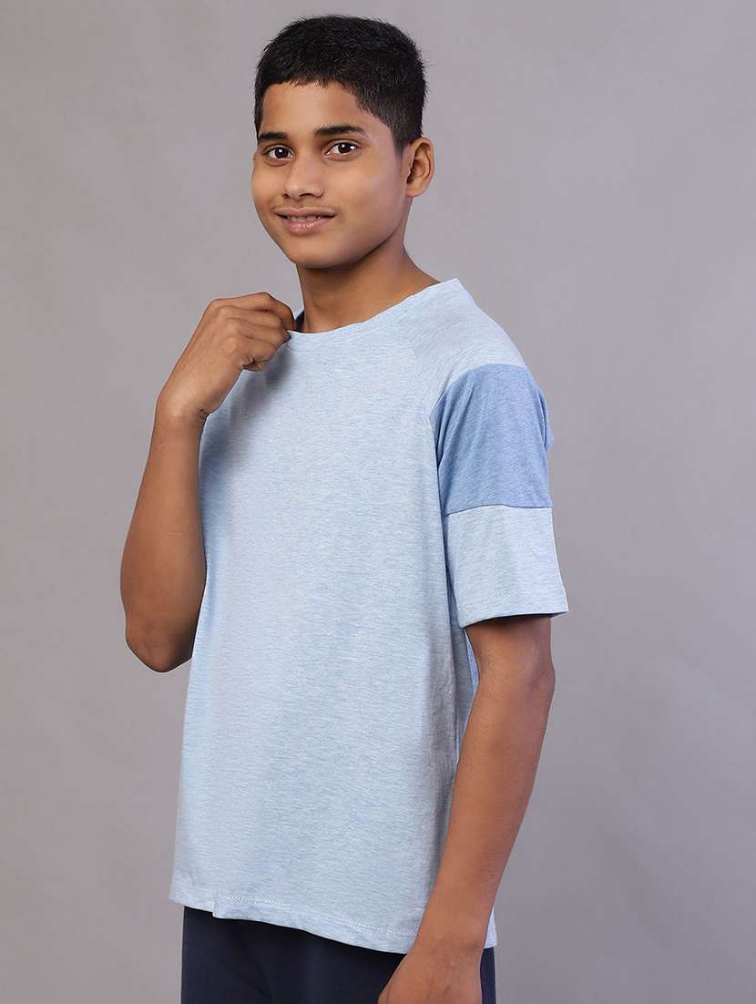 boys light blue cotton tops top - 22464950 -  Standard Image - 2