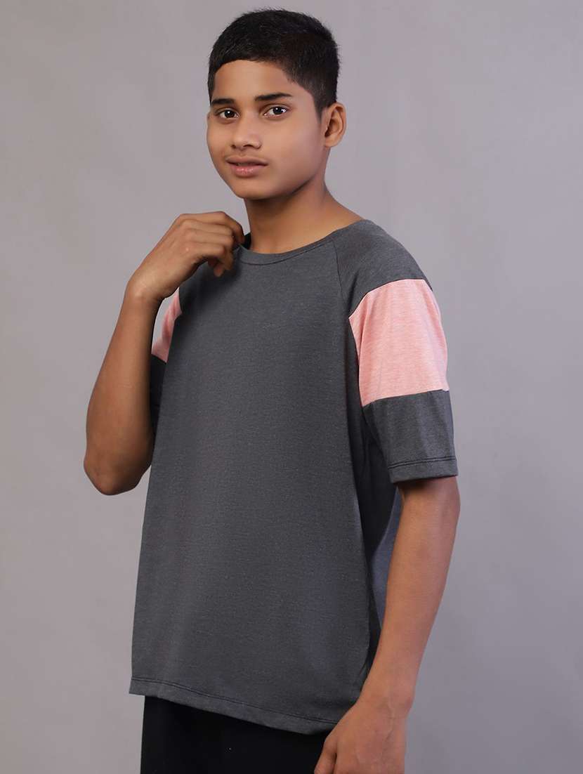 Boys Grey Cotton T-shirt - 22464962 -  Standard Image - 2