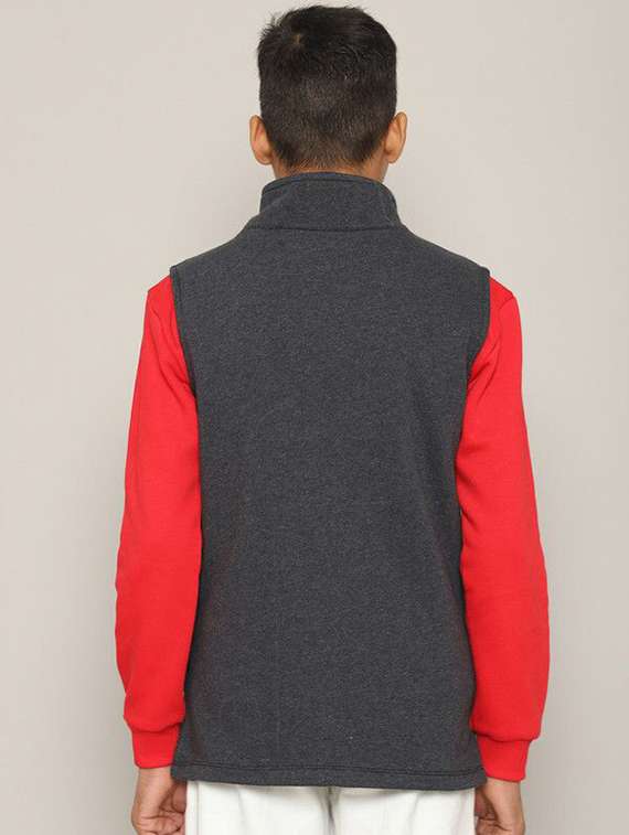 bous solid grey cotton regular jackets & coat - 22464985 -  Standard Image - 2