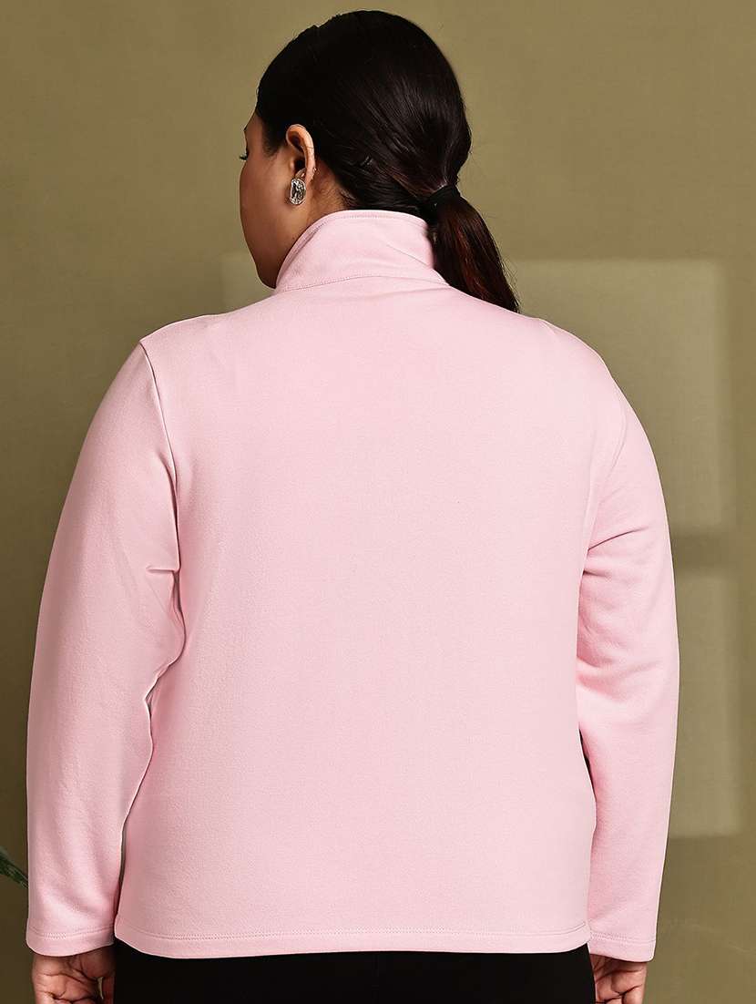 women  pink cotton blend regular jacket - 22465013 -  Standard Image - 2