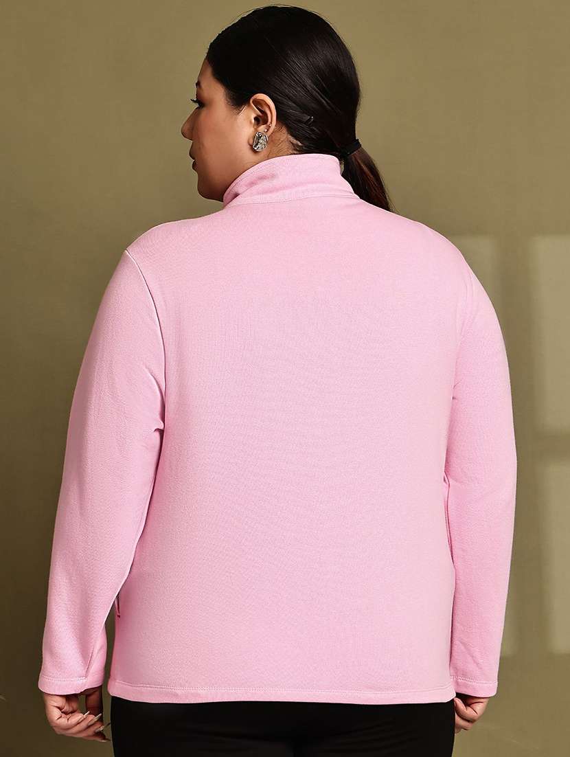 women pink cotton blend regular jacket - 22465017 -  Standard Image - 2