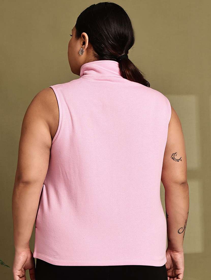 women pink cotton blend regular jacket - 22465024 -  Standard Image - 2