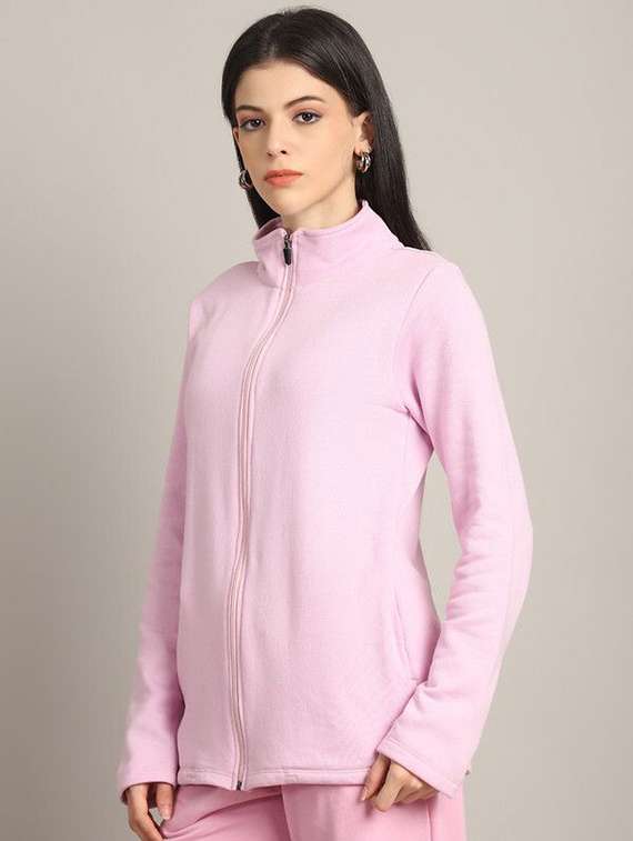 women pink cotton regular jacket - 22465028 -  Standard Image - 2