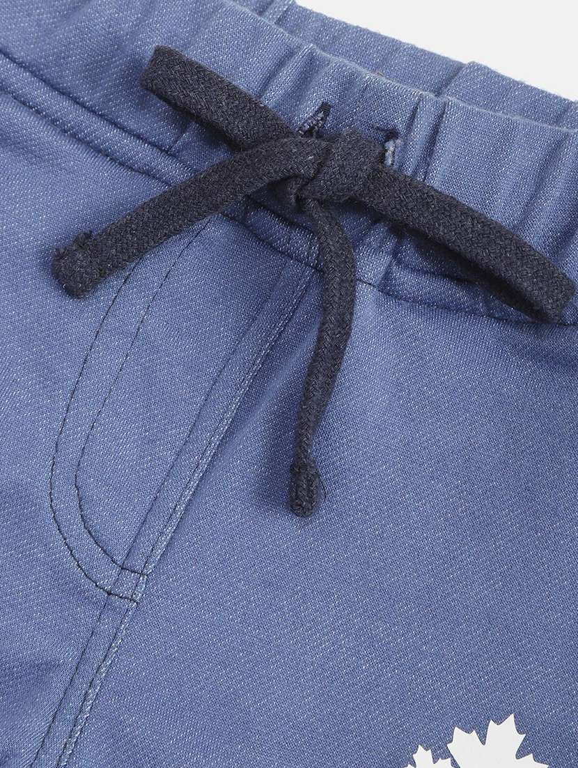 Girl Blue Cotton Plain Jogger - 22465050 -  Standard Image - 2