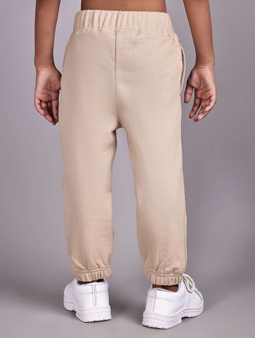 boys beige cotton casual wear joggers - 22465061 -  Standard Image - 2