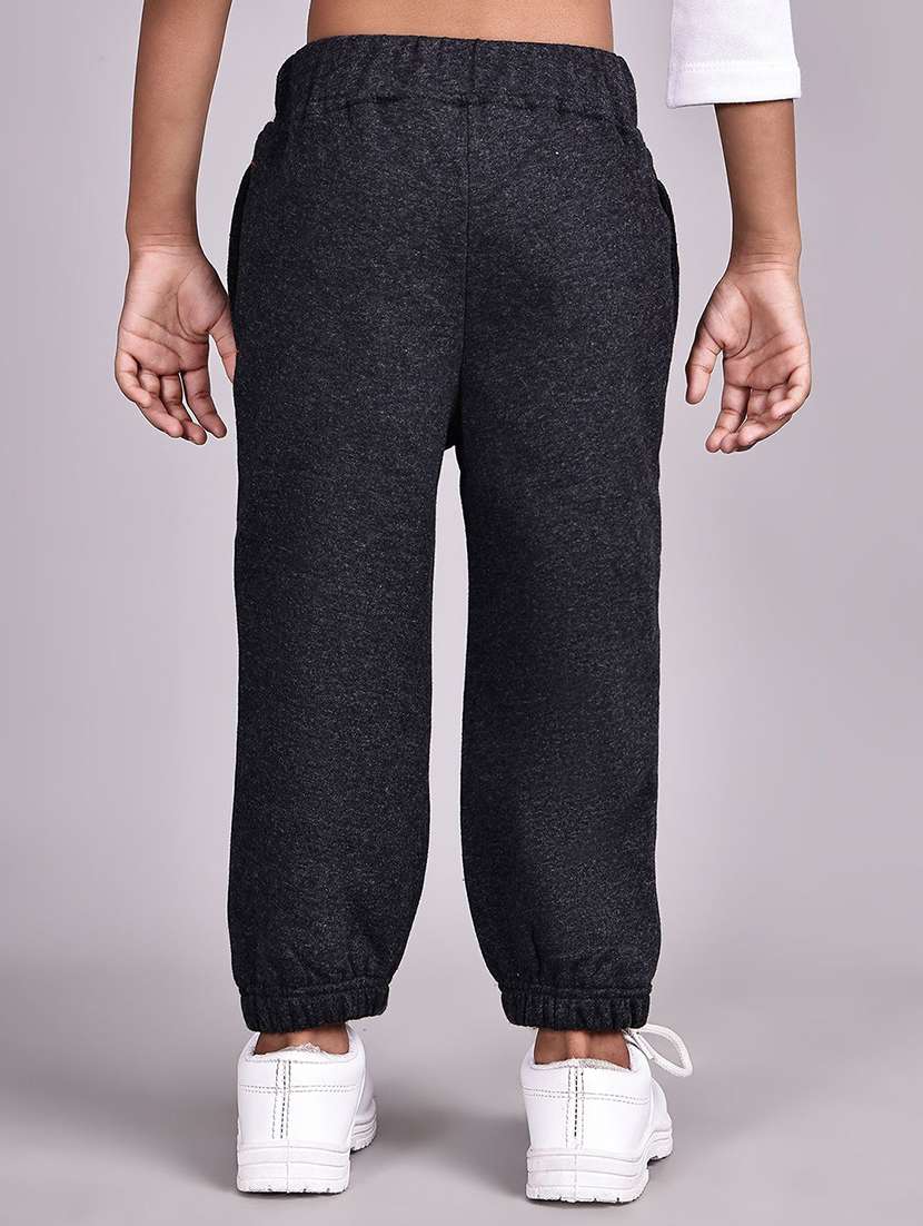 kids grey cotton plain jogger - 22465063 -  Standard Image - 2