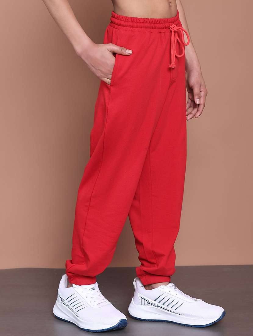 boy red cotton blend plain jogger - 22465102 -  Standard Image - 2