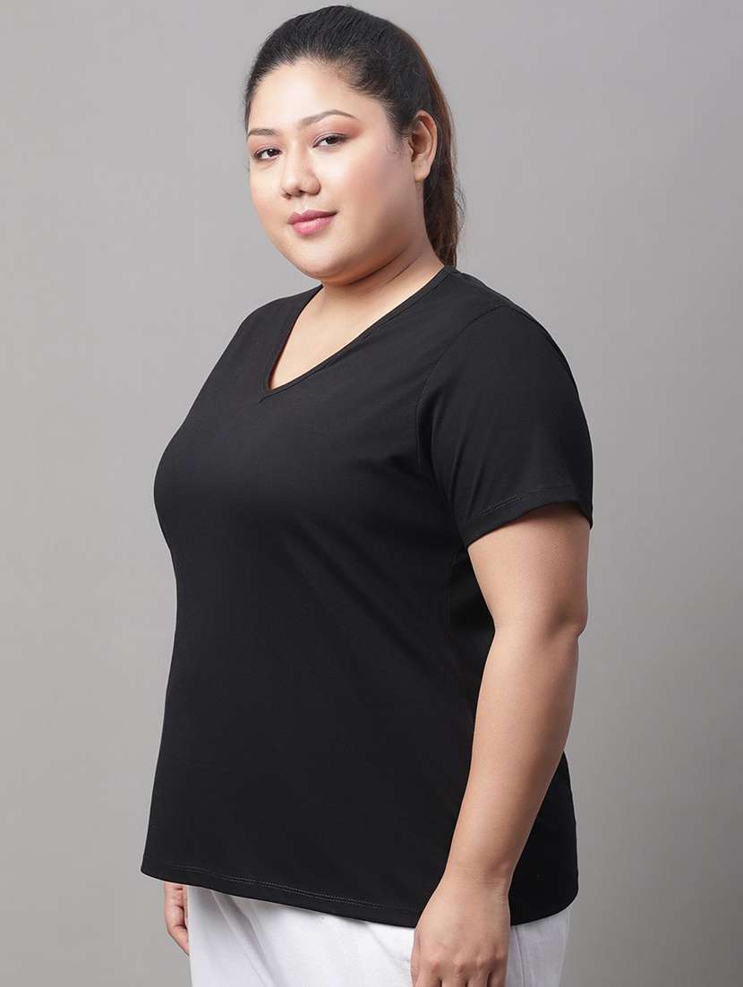 women solid short sleeve t-shirt - 22465119 -  Standard Image - 2