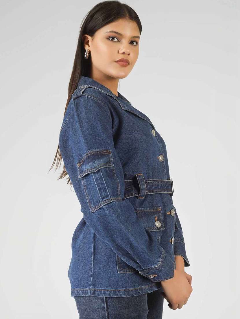 women blue denim denim jacket - 22465160 -  Standard Image - 2