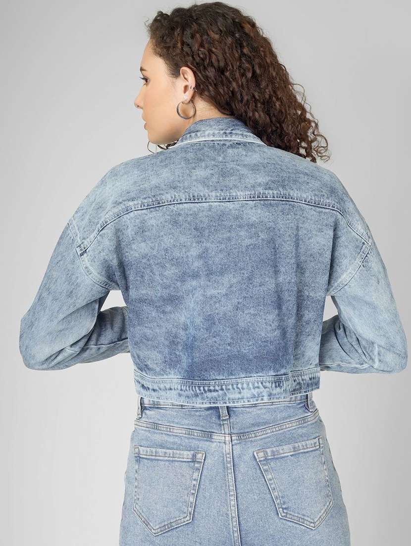 women blue denim denim jacket - 22465162 -  Standard Image - 2