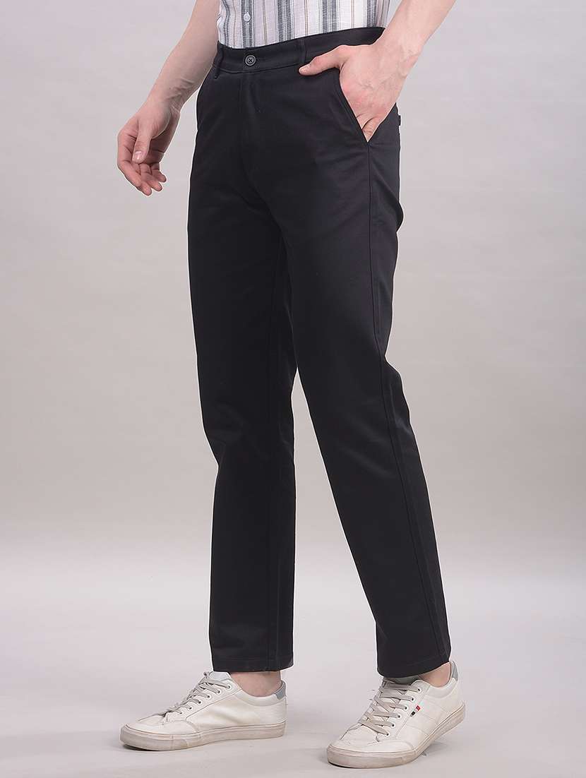 men solid mid rise chinos casual trouser - 22465246 -  Standard Image - 2