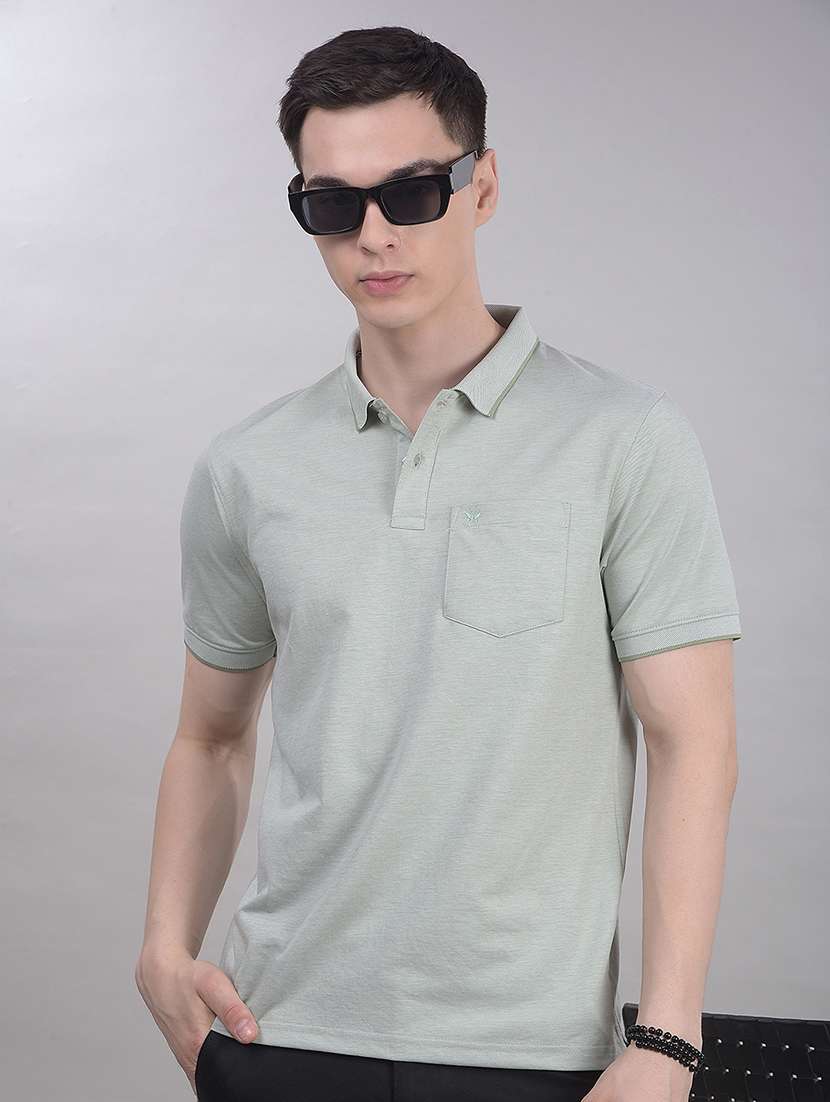 men solid short sleeve regular fit polo t-shirt