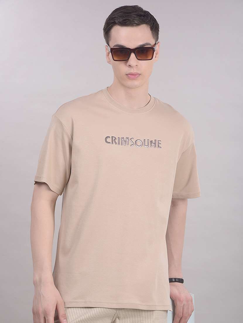 men typographic short sleeve regular fit t-shirt
